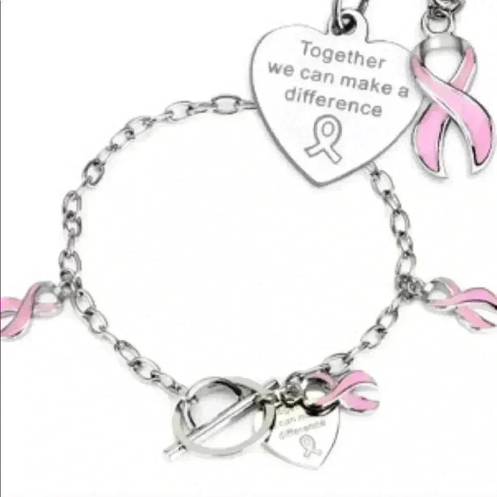 Breast Cancer Awareness Charm Bracelet